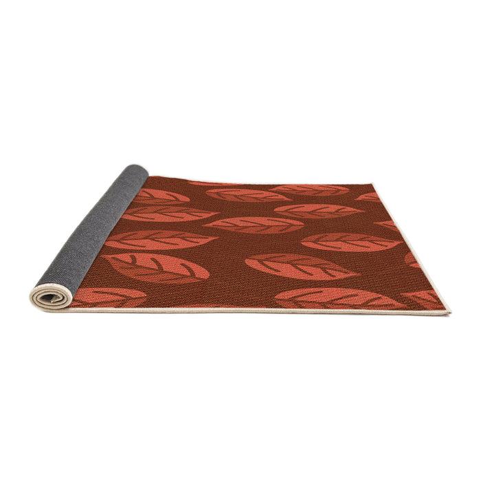 Thickness of Patterned Orange Red Orange Rug, pat2626org