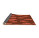 Thickness of Patterned Orange Red Orange Rug, pat2626org