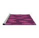 Sideview of Machine Washable Transitional Neon Pink Rug, wshpat2626pur