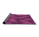 Thickness of Patterned Neon Pink Rug, pat2626pur