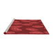 Sideview of Machine Washable Transitional Red Rug, wshpat2626rd