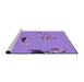 Sideview of Machine Washable Transitional Bright Lilac Purple Rug, wshpat2627pur