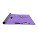 Thickness of Patterned Bright Lilac Purple Rug, pat2627pur