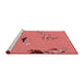 Sideview of Machine Washable Transitional Red Rug, wshpat2627rd