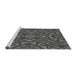 Sideview of Machine Washable Transitional Gray Rug, wshpat2628gry