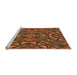 Sideview of Machine Washable Transitional Saffron Red Rug, wshpat2628org