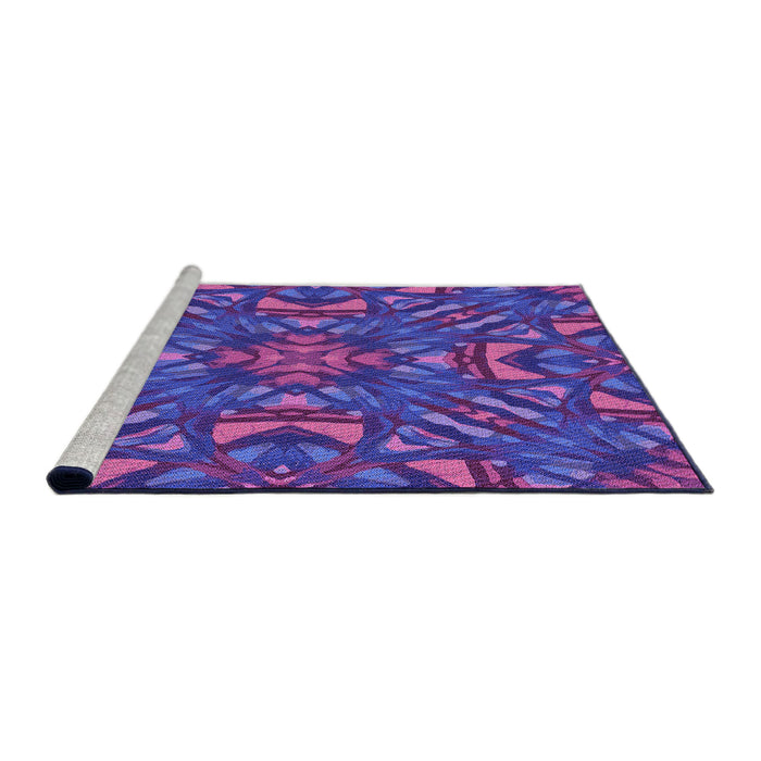 Sideview of Machine Washable Transitional Amethyst Purple Rug, wshpat2628pur