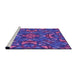 Sideview of Machine Washable Transitional Amethyst Purple Rug, wshpat2628pur