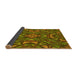 Thickness of Patterned Dark Bronze Brown Rug, pat2628yw