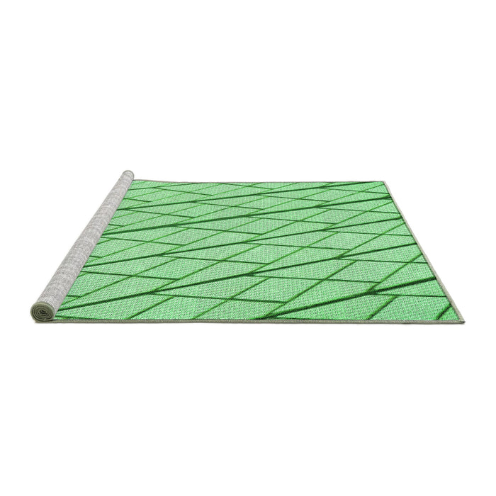 Sideview of Machine Washable Transitional Jade Green Rug, wshpat2629grn