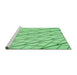 Sideview of Machine Washable Transitional Jade Green Rug, wshpat2629grn