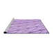 Sideview of Machine Washable Transitional Purple Rug, wshpat2629pur