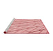 Sideview of Machine Washable Transitional Pink Rug, wshpat2629rd