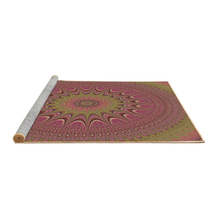 Sideview of Machine Washable Transitional Bronze Brown Rug, wshpat263brn