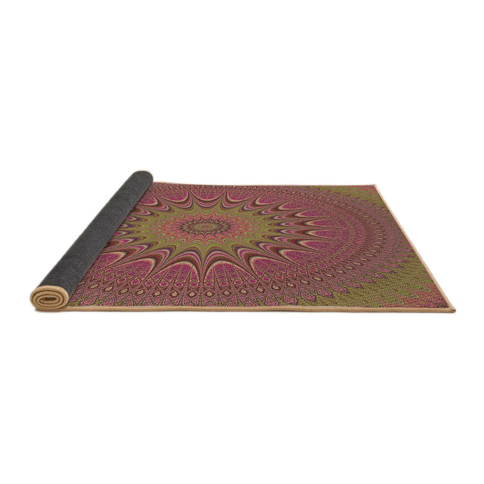 Thickness of Patterned Bronze Brown Rug, pat263brn