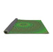 Thickness of Patterned Army Green Rug, pat263grn