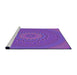 Sideview of Machine Washable Transitional Purple Daffodil Purple Rug, wshpat263pur