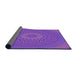 Thickness of Patterned Purple Daffodil Purple Rug, pat263pur