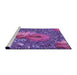 Sideview of Machine Washable Transitional Dark Magenta Purple Rug, wshpat2630pur