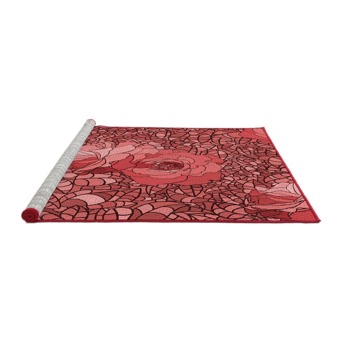 Sideview of Machine Washable Transitional Red Rug, wshpat2630rd