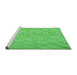 Sideview of Machine Washable Transitional Neon Green Rug, wshpat2631grn