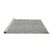 Sideview of Machine Washable Transitional Gunmetal Gray Rug, wshpat2631gry