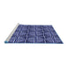 Sideview of Machine Washable Transitional Blue Rug, wshpat2633blu