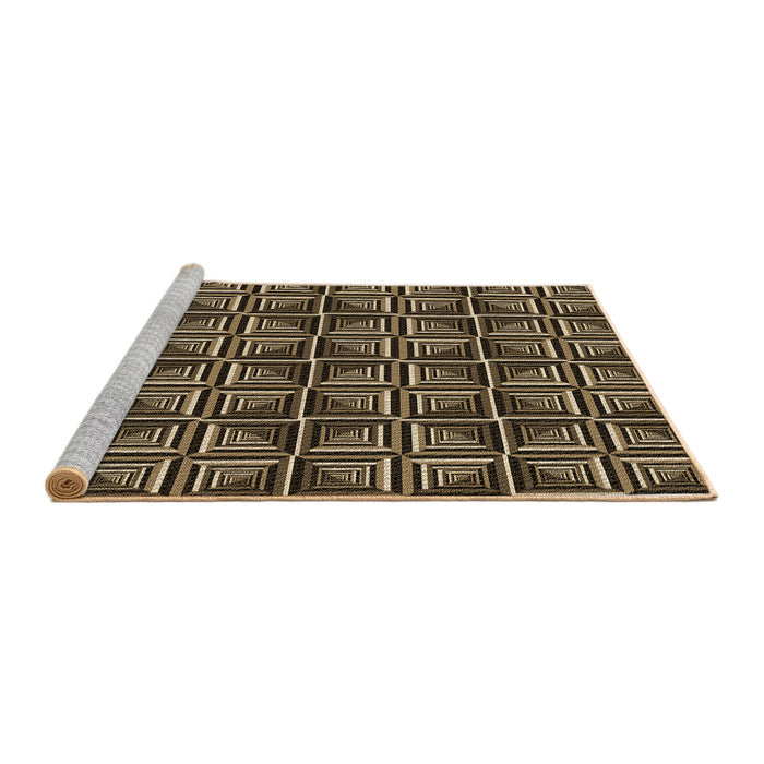 Sideview of Machine Washable Transitional Peru Brown Rug, wshpat2633brn