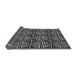 Thickness of Patterned Charcoal Black Rug, pat2633gry