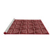 Sideview of Machine Washable Transitional Maroon Red Rug, wshpat2633rd