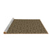 Sideview of Machine Washable Transitional Metallic Gold Rug, wshpat2634brn