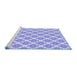 Sideview of Machine Washable Transitional Periwinkle Purple Rug, wshpat2635blu