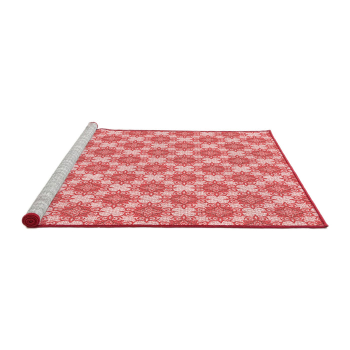 Sideview of Machine Washable Transitional Pink Rug, wshpat2635rd