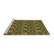 Sideview of Machine Washable Transitional Chocolate Brown Rug, wshpat2636brn