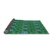 Thickness of Patterned Medium Sea Green Rug, pat2636lblu