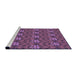 Sideview of Machine Washable Transitional Dark Raspberry Purple Rug, wshpat2636pur