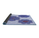 Thickness of Patterned Blue Rug, pat2637blu