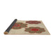 Thickness of Patterned Deep Peach Orange Rug, pat2637brn