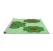 Sideview of Machine Washable Transitional Green Rug, wshpat2637grn