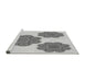 Sideview of Machine Washable Transitional Platinum Gray Rug, wshpat2637gry