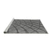 Sideview of Machine Washable Transitional Grey Gray Rug, wshpat2638gry