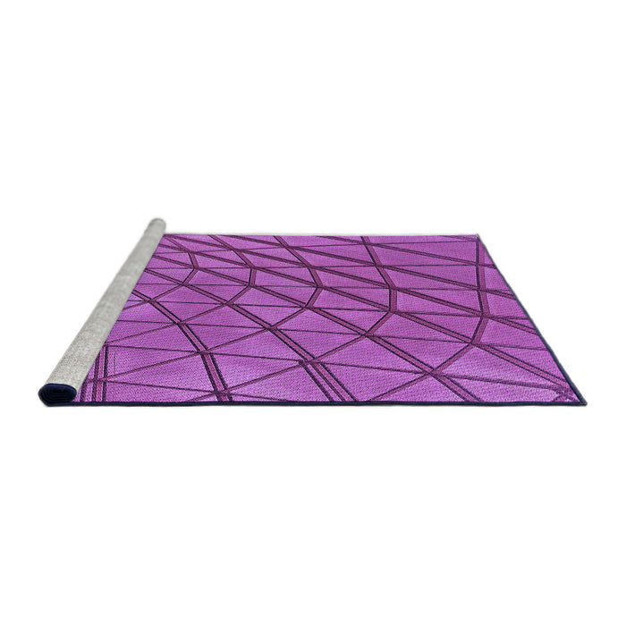 Sideview of Machine Washable Transitional Dark Orchid Purple Rug, wshpat2638pur