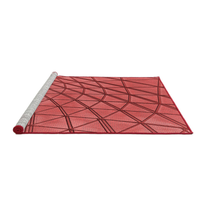 Sideview of Machine Washable Transitional Red Rug, wshpat2638rd