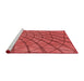 Sideview of Machine Washable Transitional Red Rug, wshpat2638rd