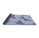 Thickness of Patterned Lavender Blue Rug, pat2639blu