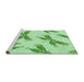 Sideview of Machine Washable Transitional Mint Green Rug, wshpat2639grn