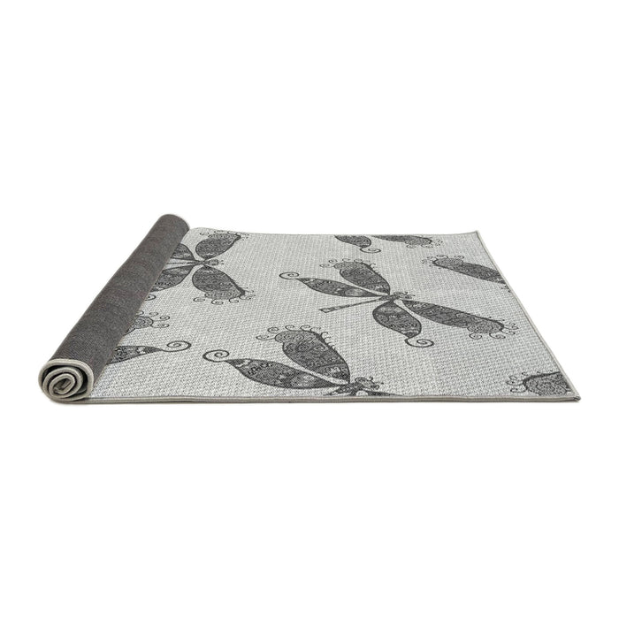 Thickness of Patterned Platinum Gray Rug, pat2639gry