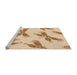 Sideview of Machine Washable Transitional Orange Rug, wshpat2639org