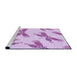 Sideview of Machine Washable Transitional Purple Rug, wshpat2639pur