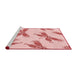 Sideview of Machine Washable Transitional Light Rose Pink Rug, wshpat2639rd